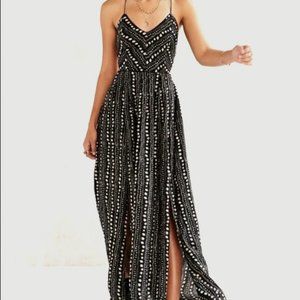 Urban Outfitters Ecoté Black Open-back Maxi Dress
